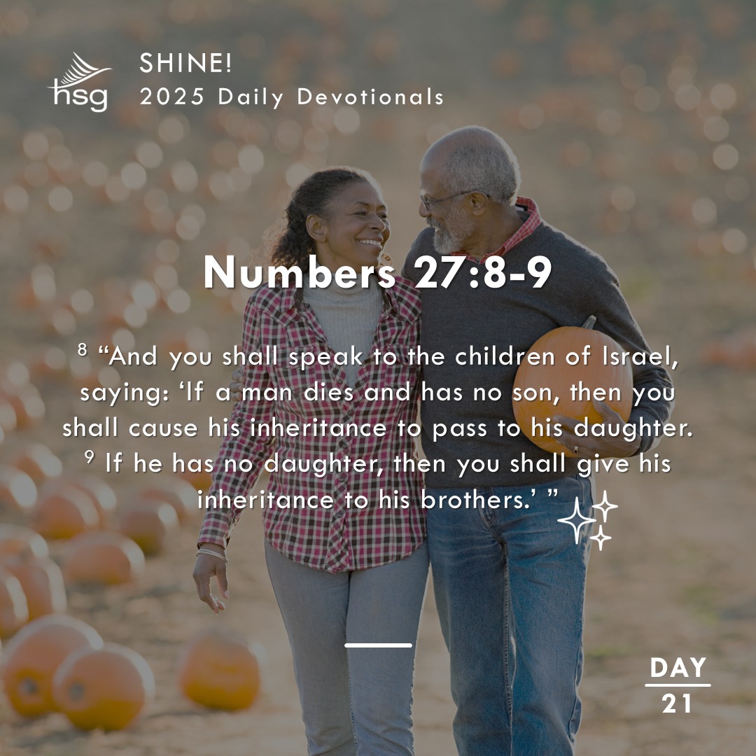 Day 21 – Numbers 27:8-9