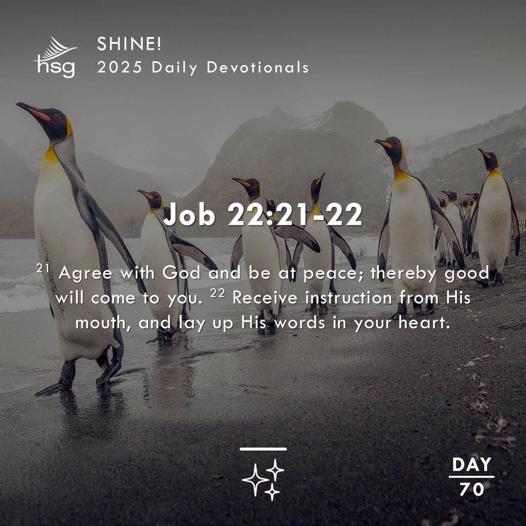 Day 70 – Job 22:21-22