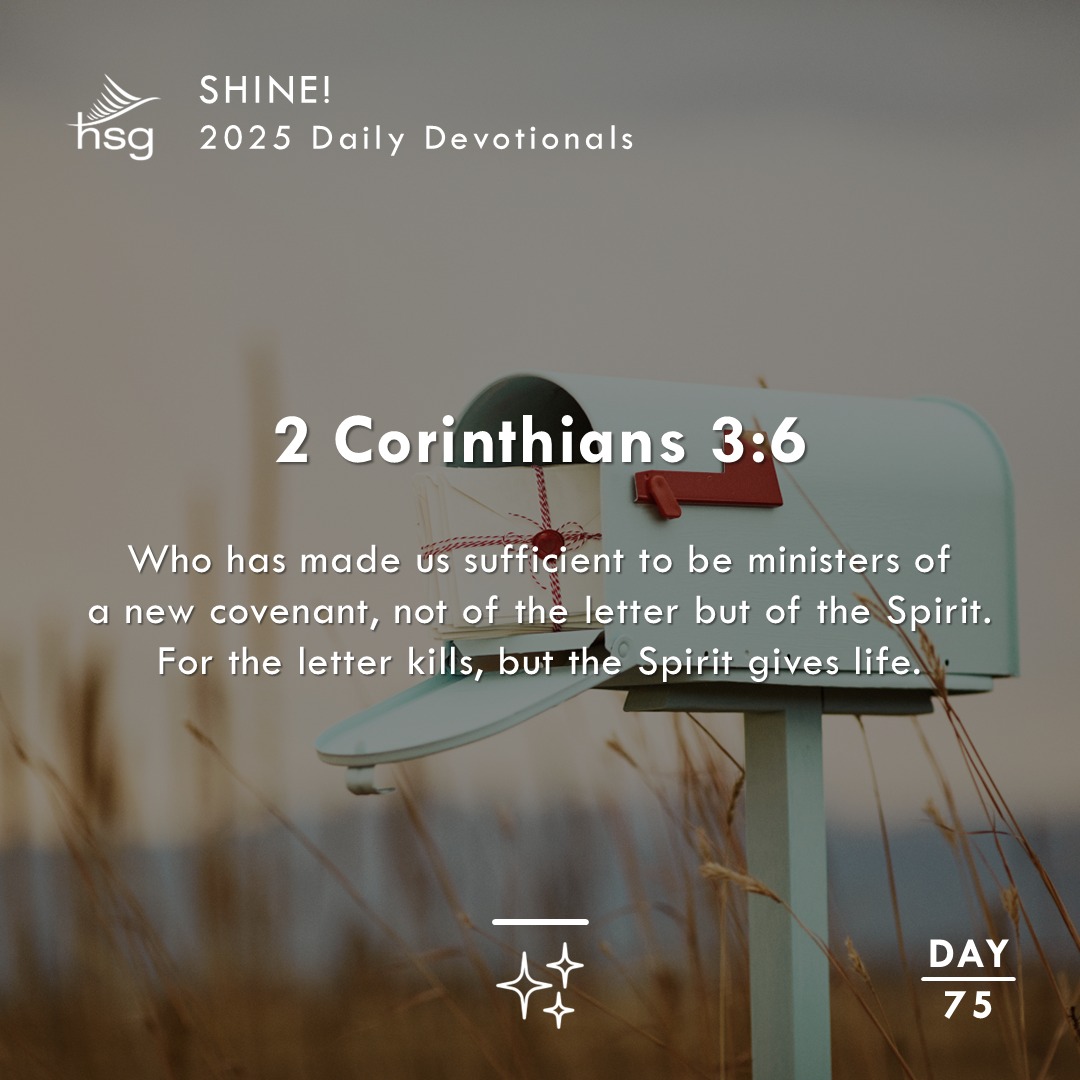 Day 75 – 2 Corinthians 3:6