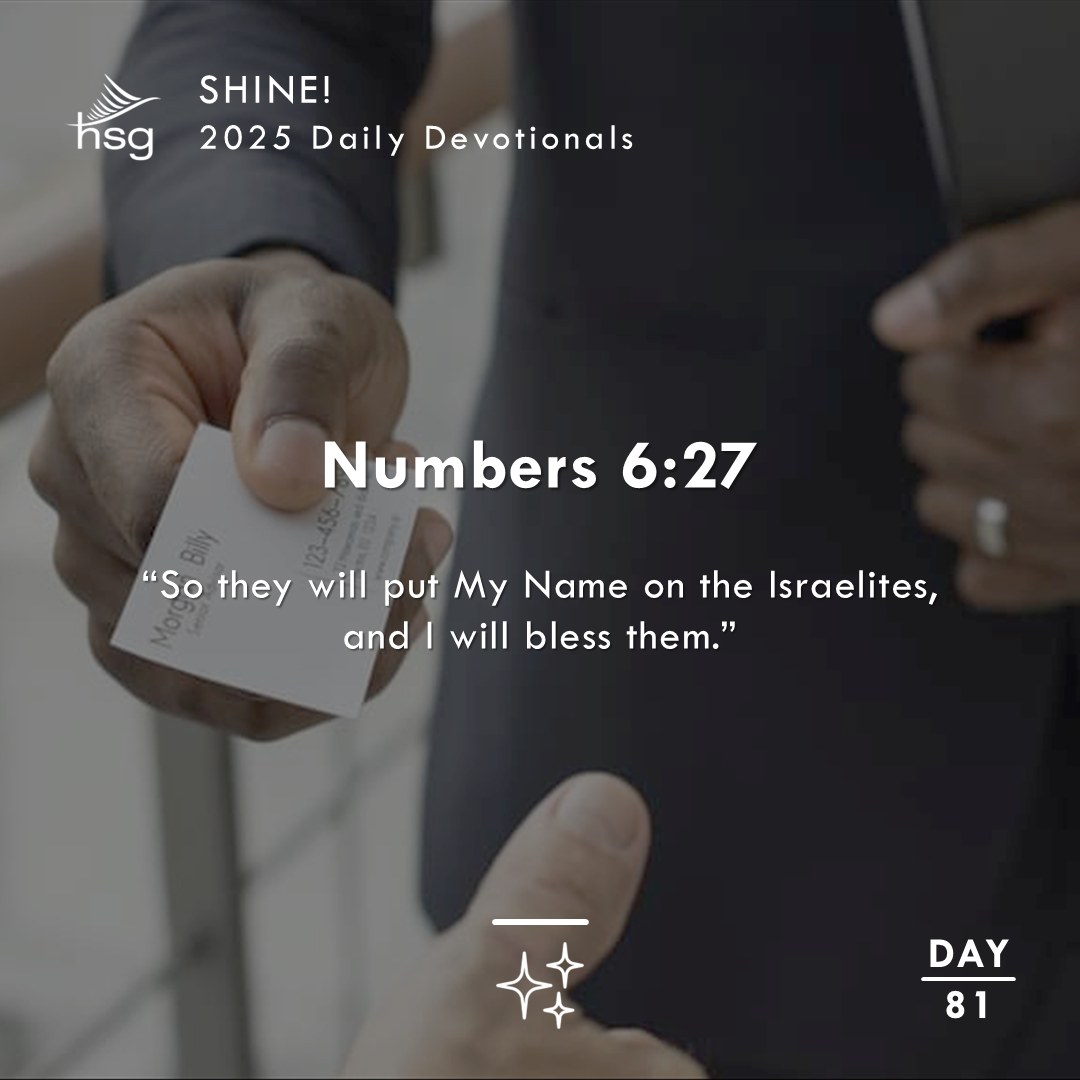 Day 81 – Numbers 6:27
