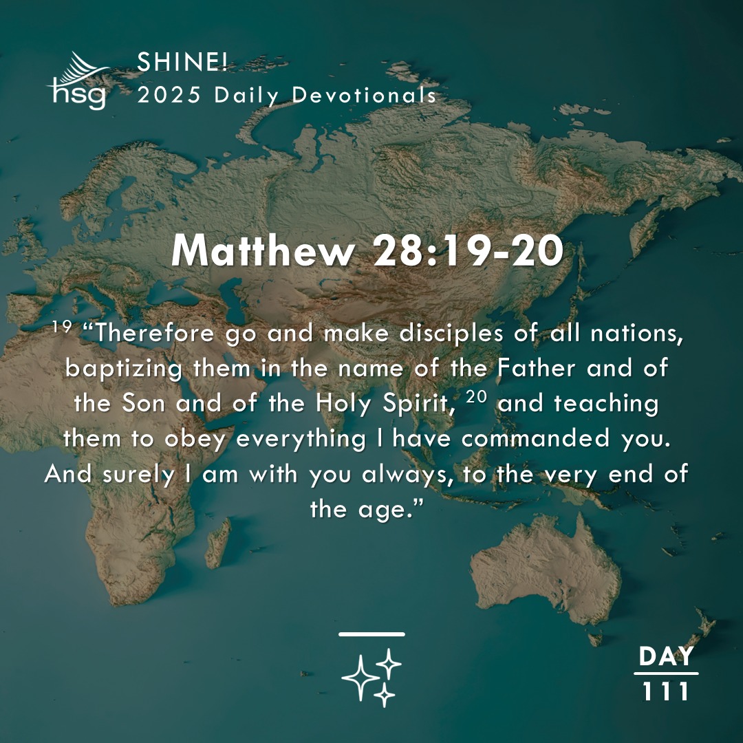 Day 111 – Matthew 28:19-20