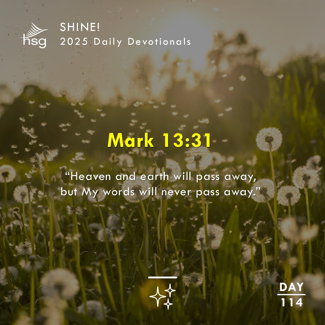 Day 114 – MARK 13:31