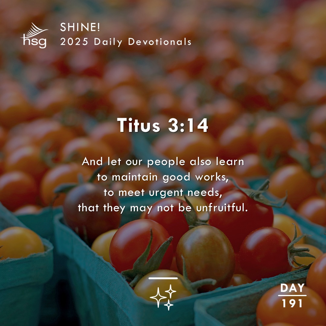 Day 191 – Titus 3:14