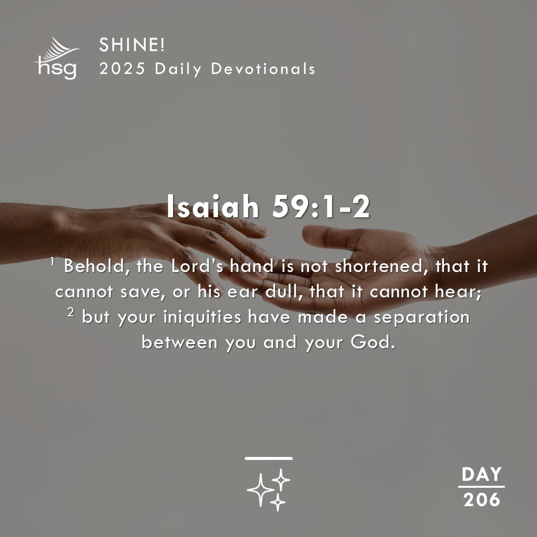 Day 206 – Isaiah 59:1-2