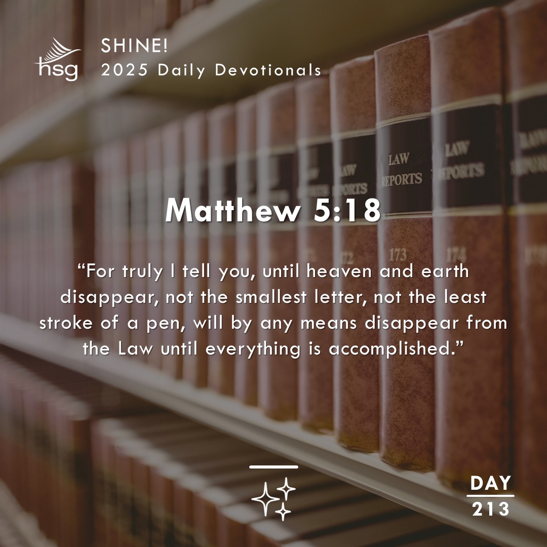 Day 213 – Matthew 5:18