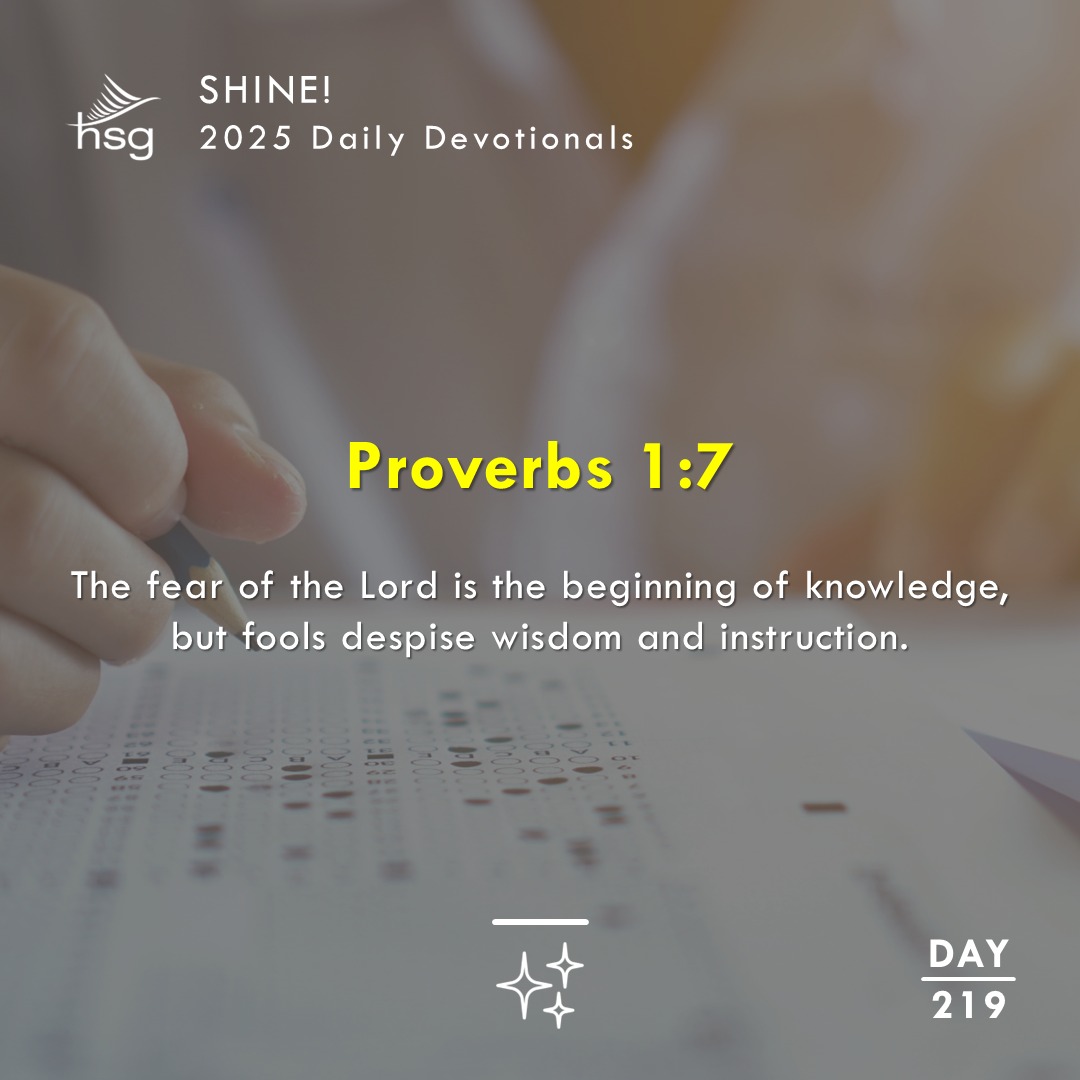 Day 219 – PROVERBS 1:7