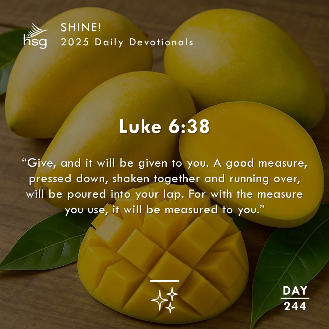 Day 244 – Luke 6:38