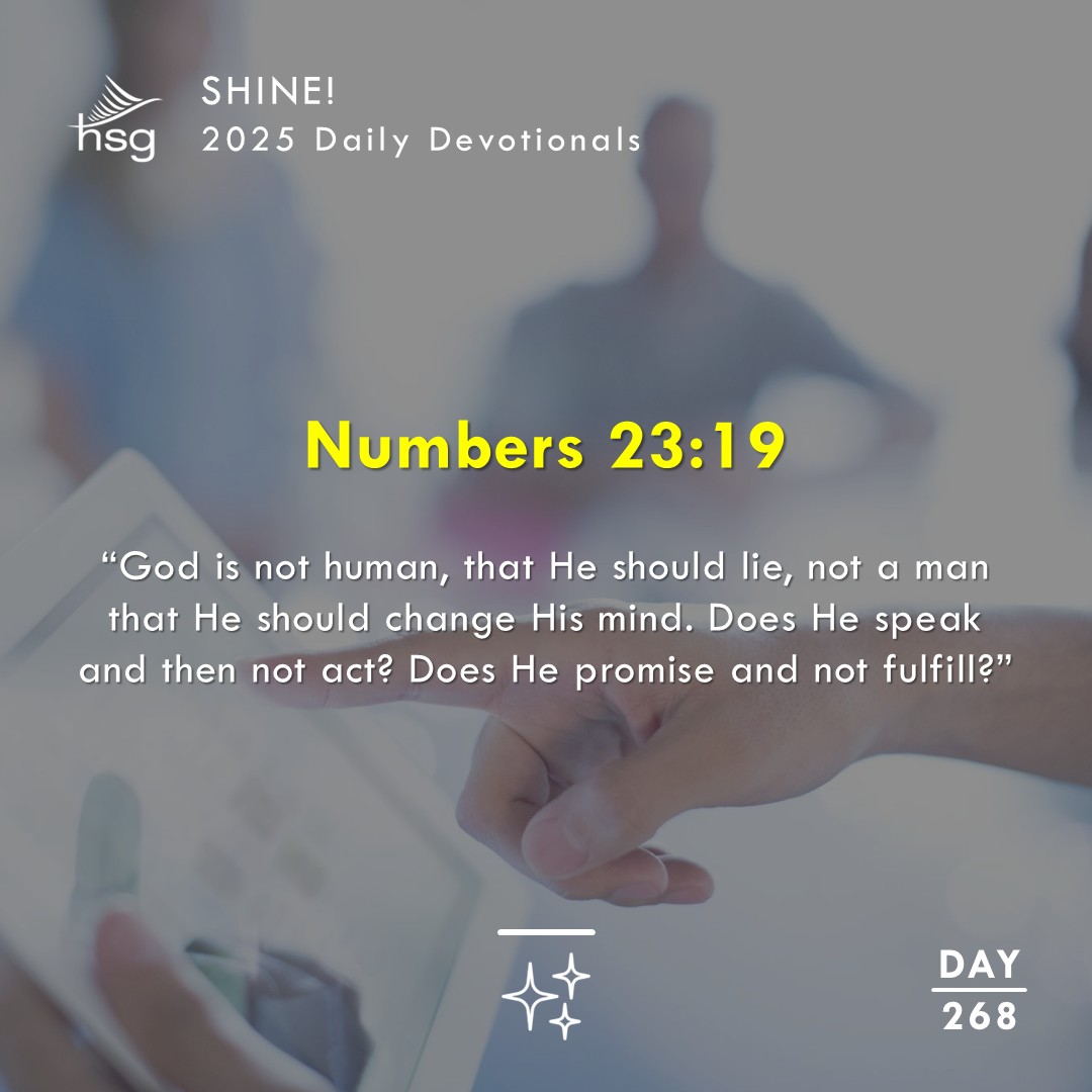 Day 268 – NUMBERS 23:19