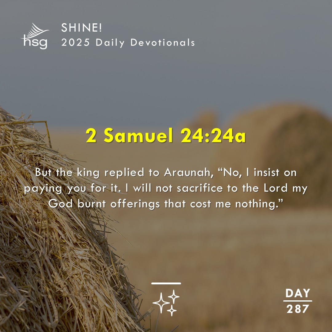 Day 287 – 2 SAMUEL 24:24a