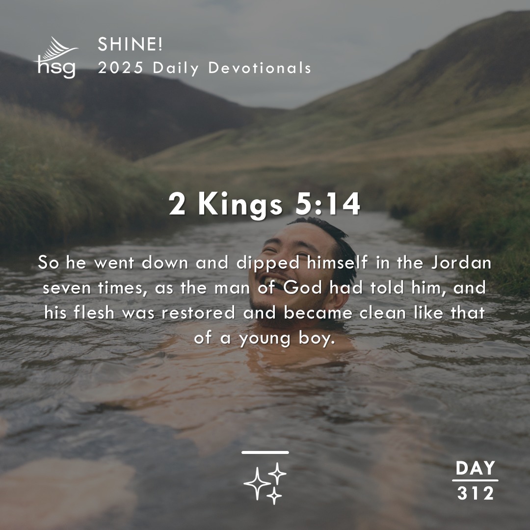 Day 312 – 2 Kings 5:14