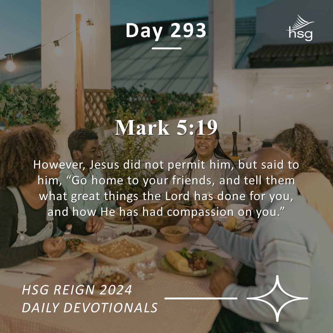 Day 293 – Mark 5:19