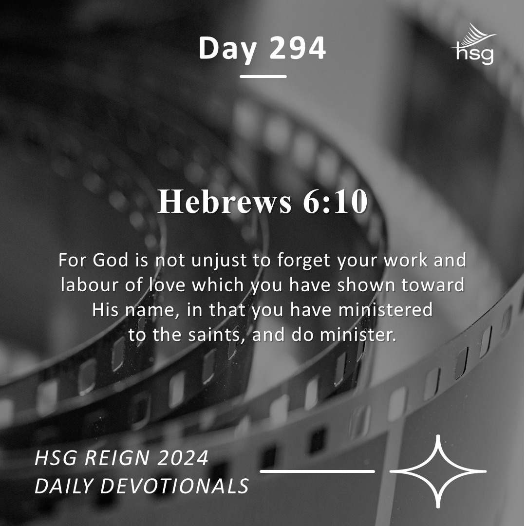 Day 294 – Hebrews 6:10