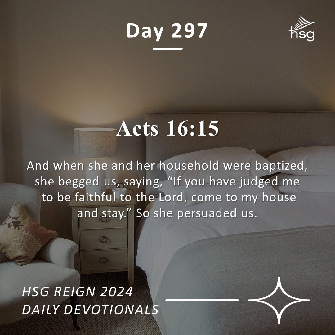 Day 297 – Acts 16:15
