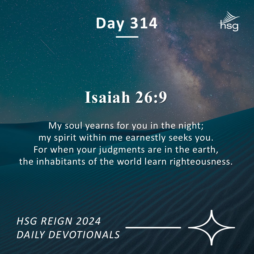 Day 314 – Isaiah 26:9