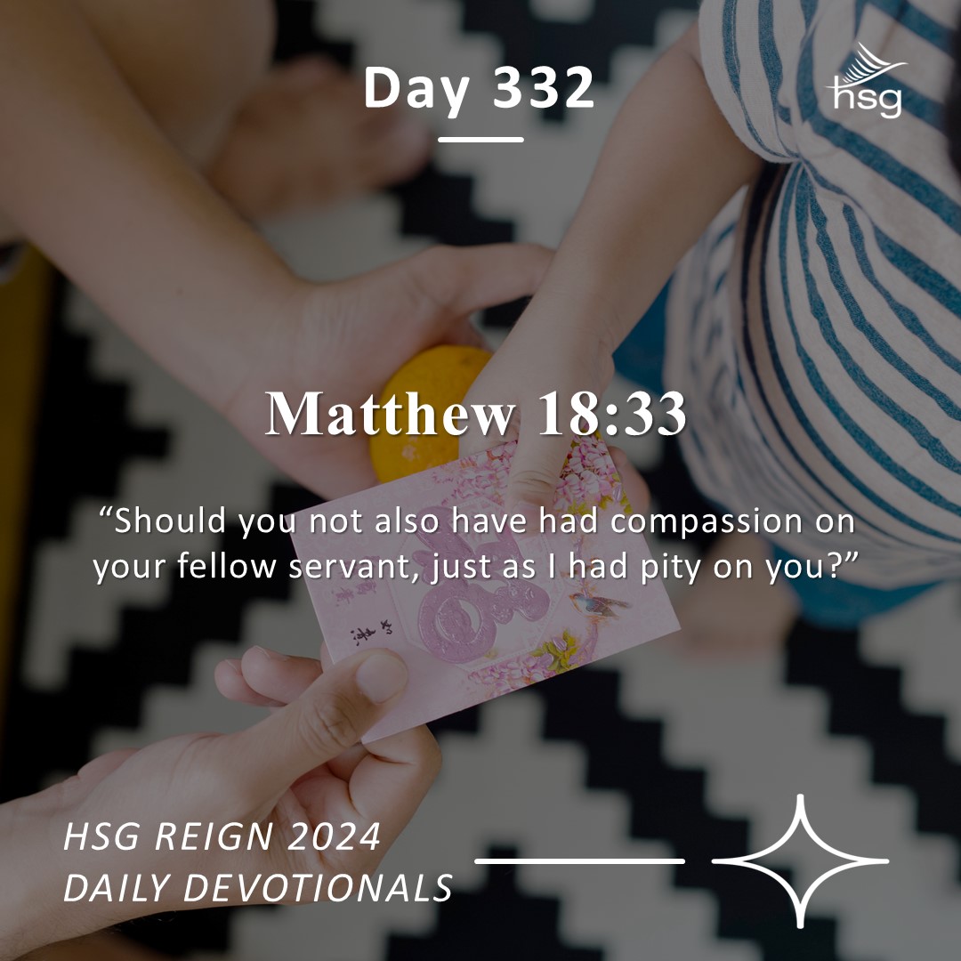 Day 332 – Matthew 18:33