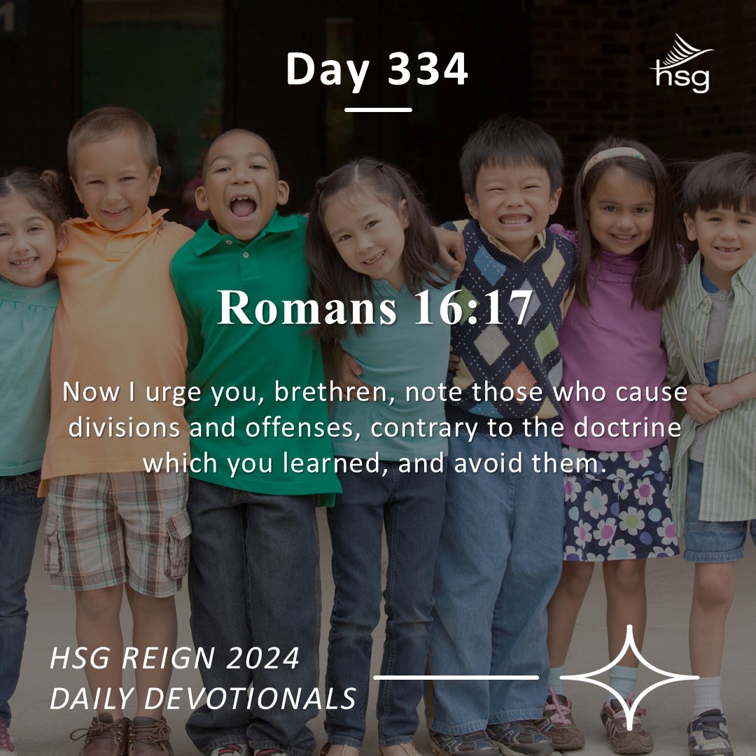 Day 334 – Romans 16:17